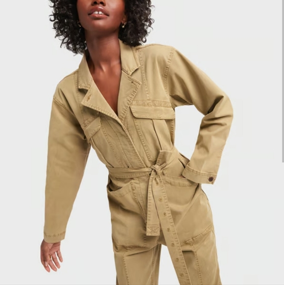 Alex Mill Pants - Alex Mill Expedition Long Sleeve Jumpsuit Washed Khaki